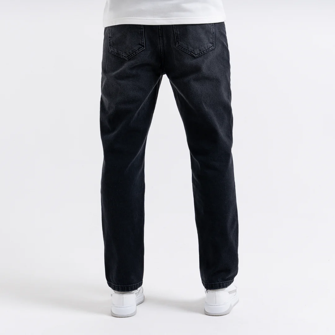 Duro Straight Fit Jeans - Washed Black - Image 5