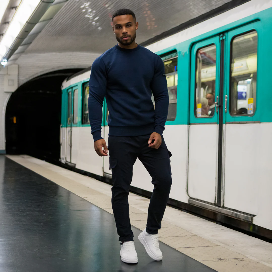 Hartley Crew Sweater - Dark Navy - Image 6