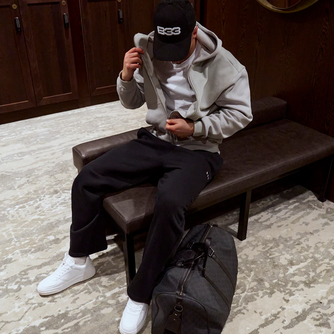 Initial Zip Hoodie - Light Grey - Image 5